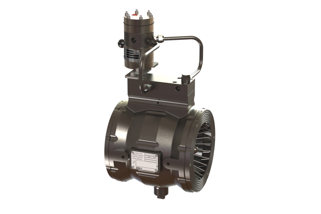 (DV050 1018C) - Automatic Water Control Valve, Non Regulating with Strainer & Restrictors + Pneumatic Actuator (Latching)